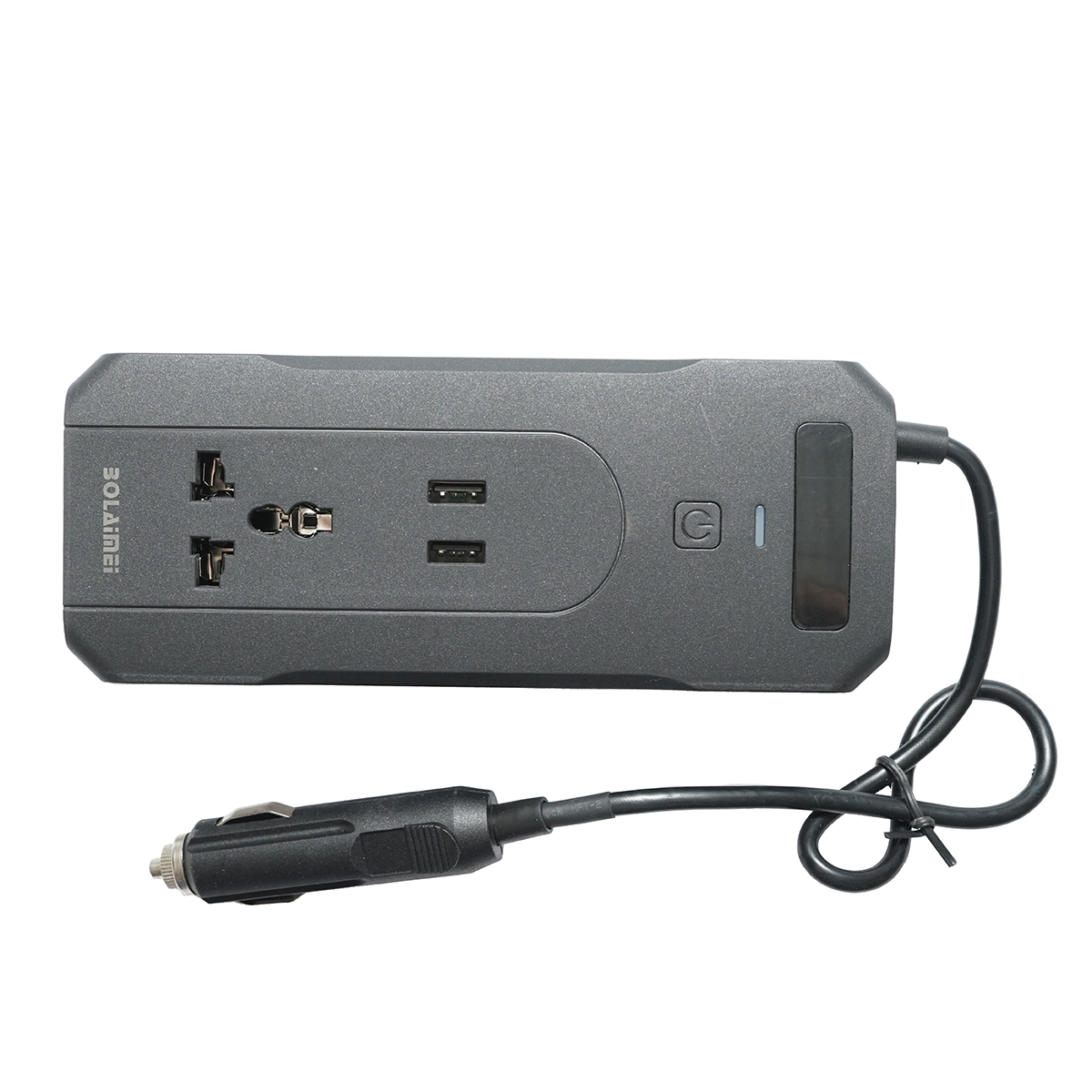 Invertor tensiune 12V-220V 200W, display digital LED, unda sinusoidala modificata, port USB, USB-C, iesire AC pentru laptop, telefon, frigider auto – imagine 3