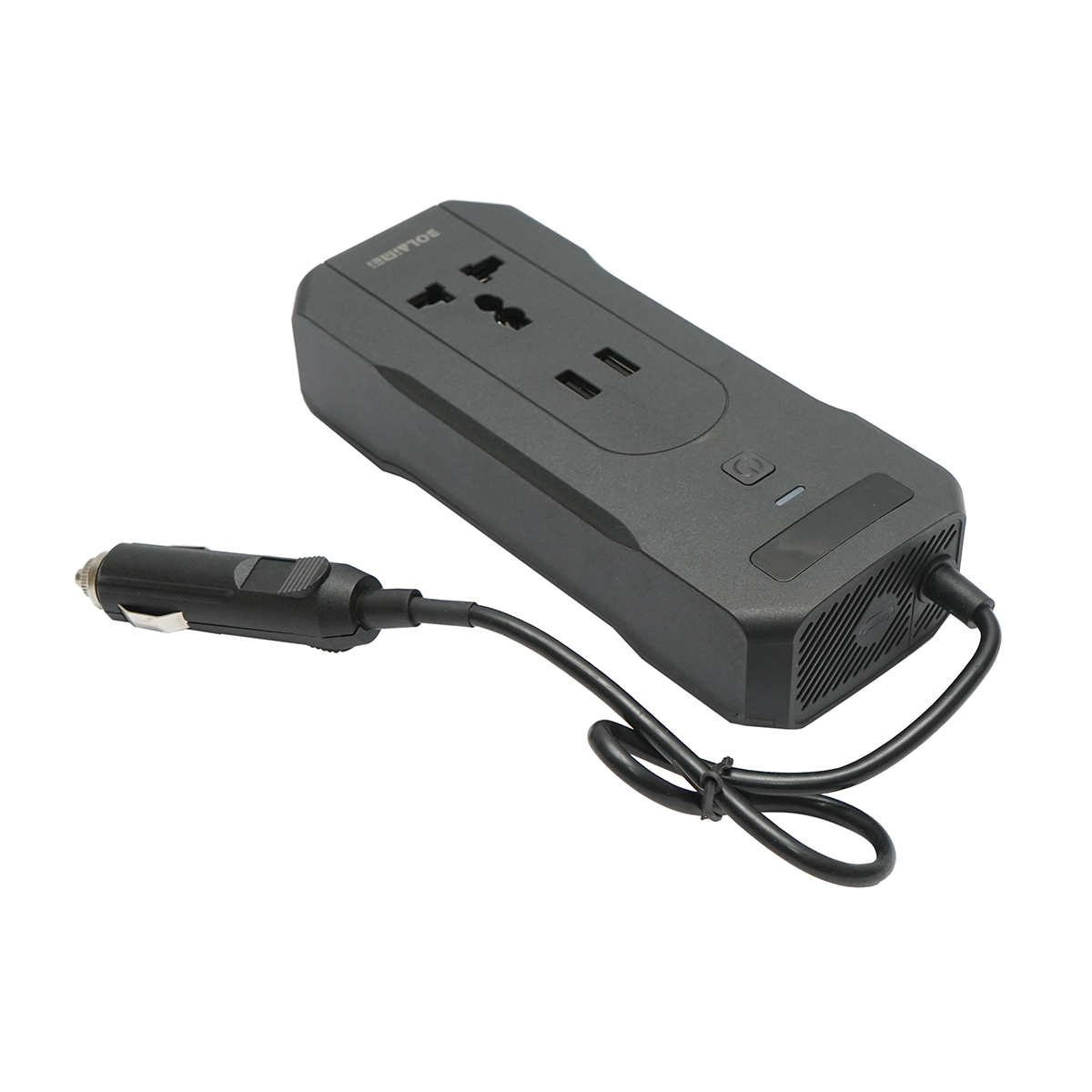 Invertor tensiune 12V-220V 200W, display digital LED, unda sinusoidala modificata, port USB, USB-C, iesire AC pentru laptop, telefon, frigider auto – imagine 5