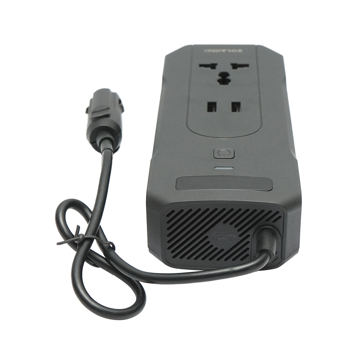 Invertor tensiune 12V-220V 200W, display digital LED, unda sinusoidala modificata, port USB, USB-C, iesire AC pentru laptop, telefon, frigider auto – imagine 6