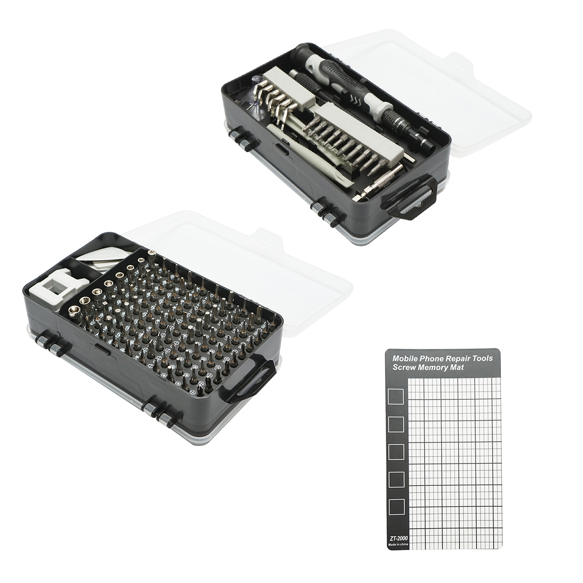 Trusa surubelnite de precizie biti, torx, cruce, hexagonal pentru electronice 139 piese