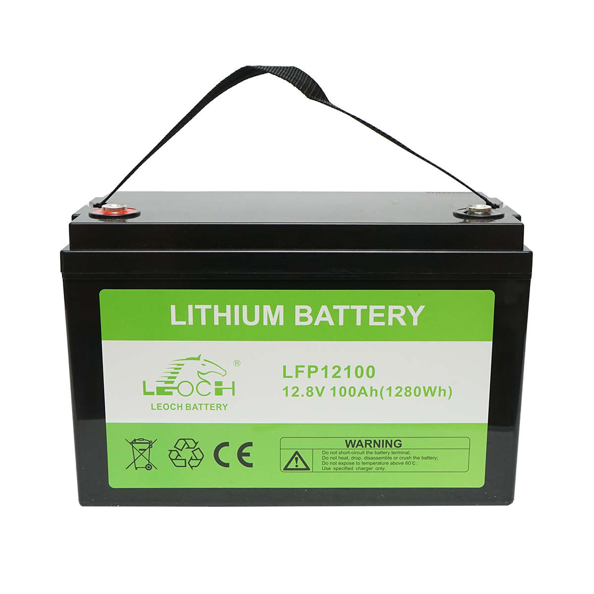 Baterie Li-ion LiFePO4 12.8V 100Ah (1280Wh) LFP12100 pentru sisteme solare 330x173x212mm IP65 Leoch Battery