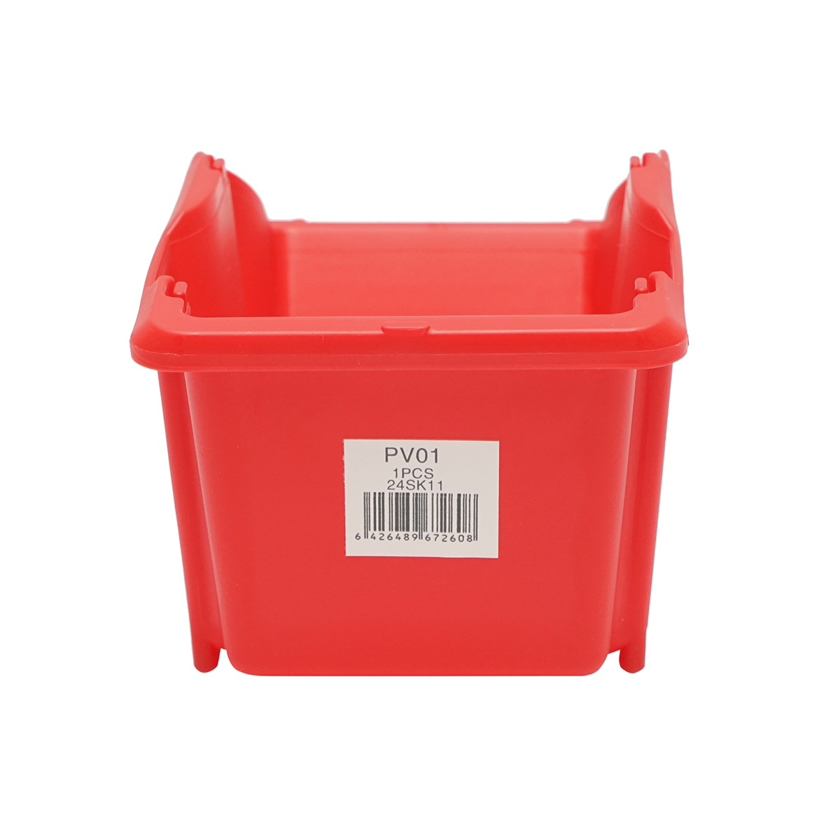 Cutie plastic depozitare rosie 165x105x75mm – imagine 4