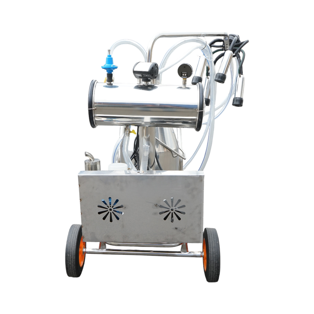 Aparat de muls vaci 1 post 750W, 220V bidon inox 25L, grup de muls cu 4 mansoane, presiune vid 40-50 kPa, pulsatii 60-80 cpm – imagine 4