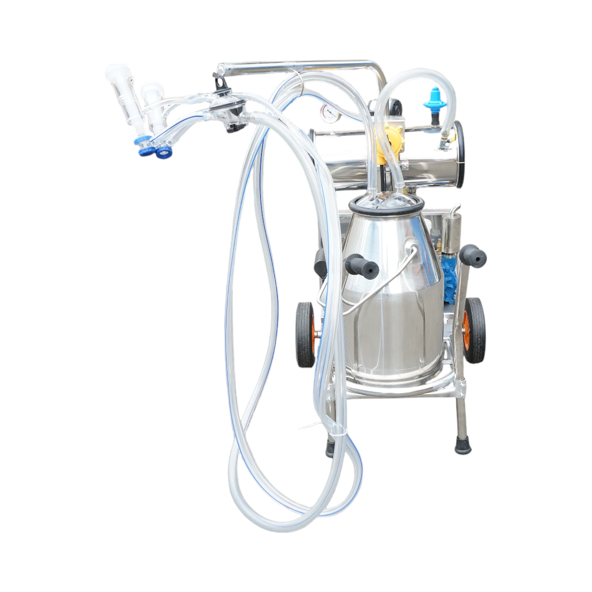Aparat de muls oi 1 post 750W, 220V bidon inox 25L, grup de muls cu 2 mansoane, presiune vid 40-50 kPa, pulsatii 60-80 cpm – imagine 4