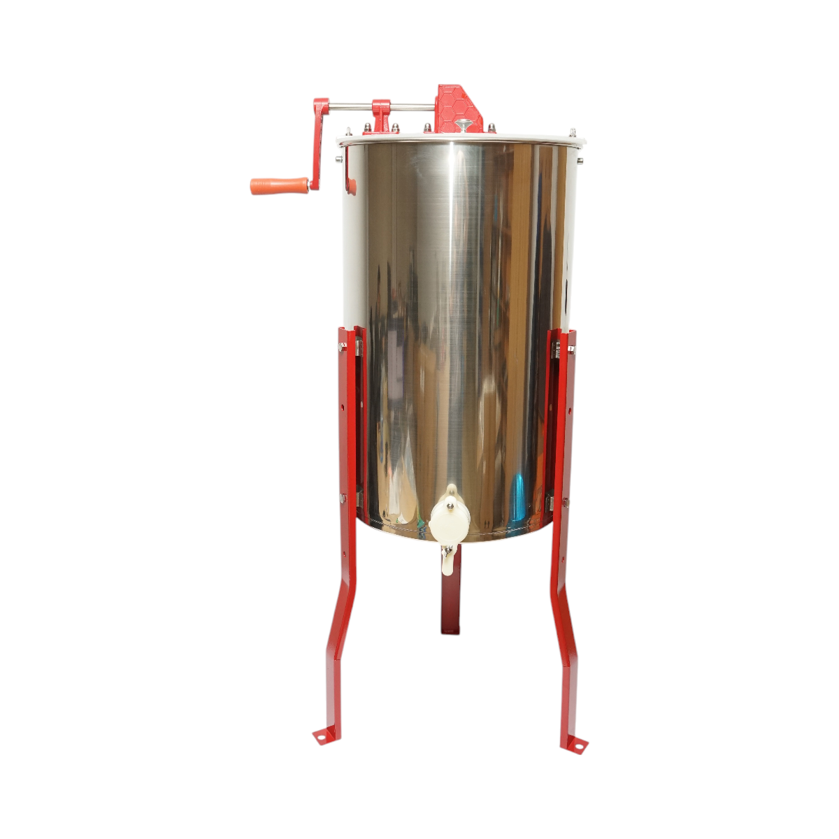 Centrifuga manuala apicola, extractor miere din inox cu 3 rame