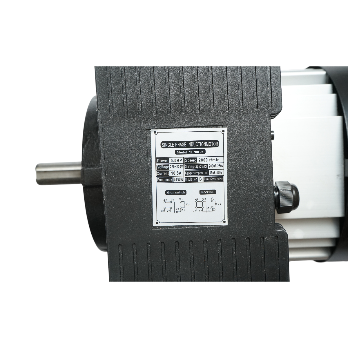 Motor electric monofazat 4KW, 220V, turatie 2800rpm, carcasa aluminiu Breckner Germany – imagine 6
