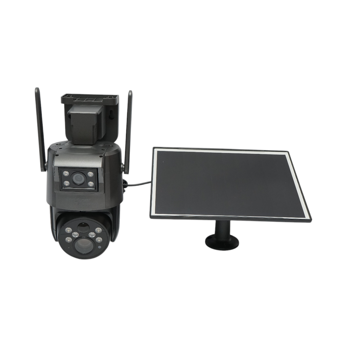 Camera supraveghere lentila duala 6 MP, 4G cu panou solar, baterie 10000 mAh, 360 grade PTZ, detectie umana PIR, night vision si aplicatie Ubox
