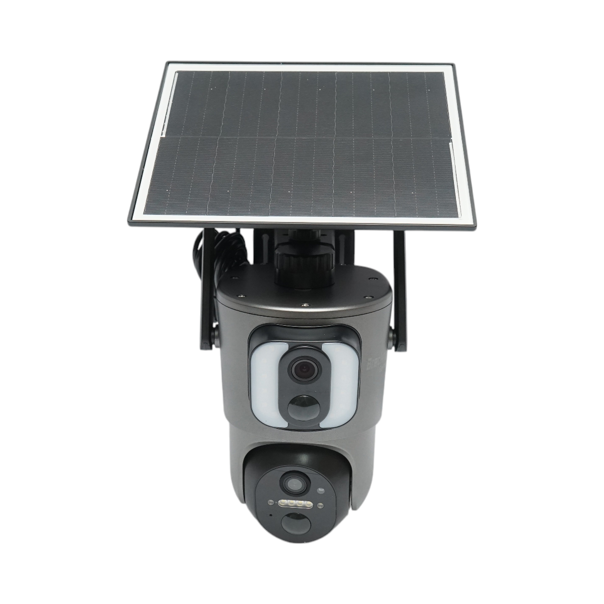 Camera supraveghere cu lentila duala 6MP, 4G, WIFI 2.4 GHz cu panou solar, baterie 13500 mAh, PTZ control, senzor miscare, detectie umana PIR, smart IR night vision si aplicatie Ubox