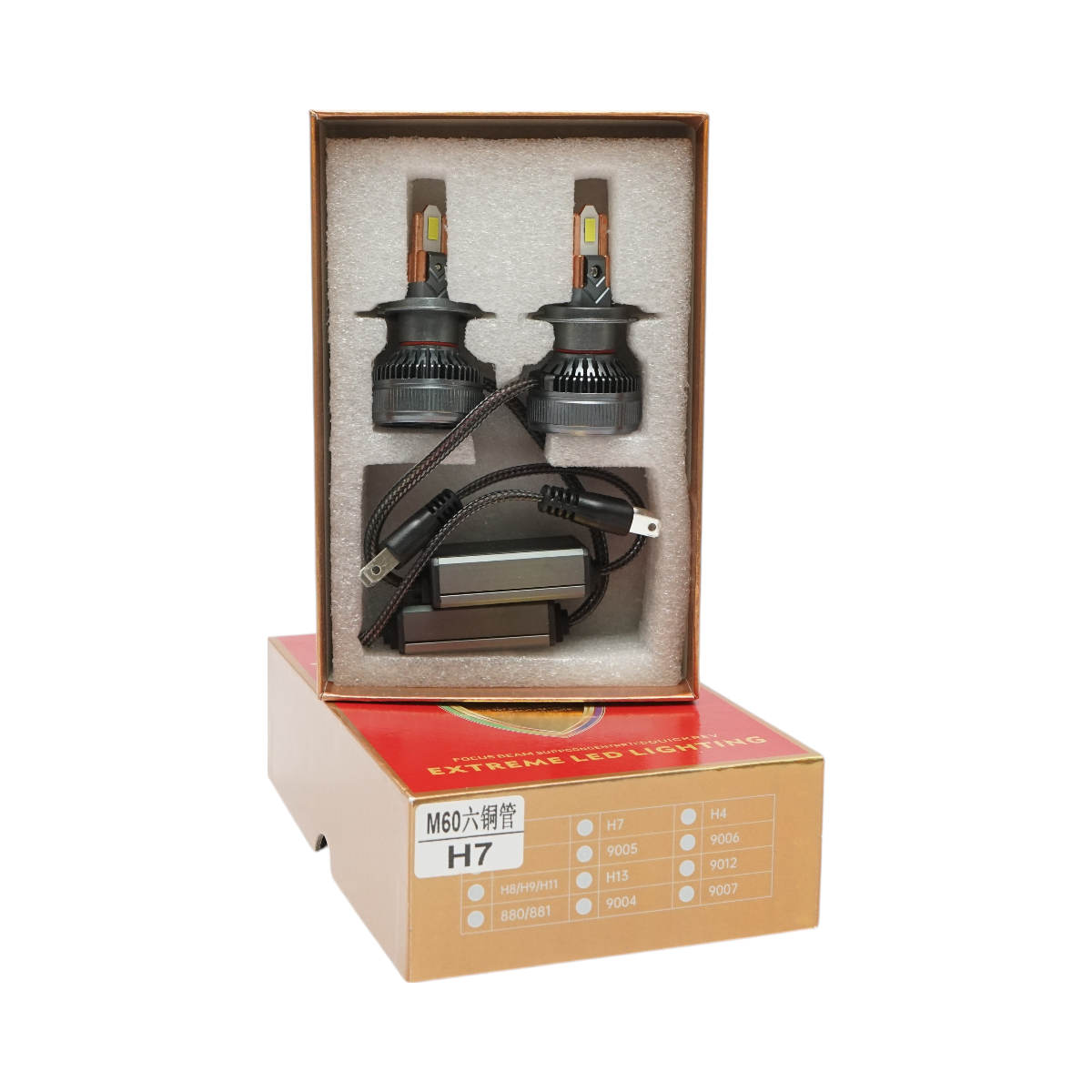 Set 2 becuri auto LED H7, 60W, 12-36V lumina alb rece