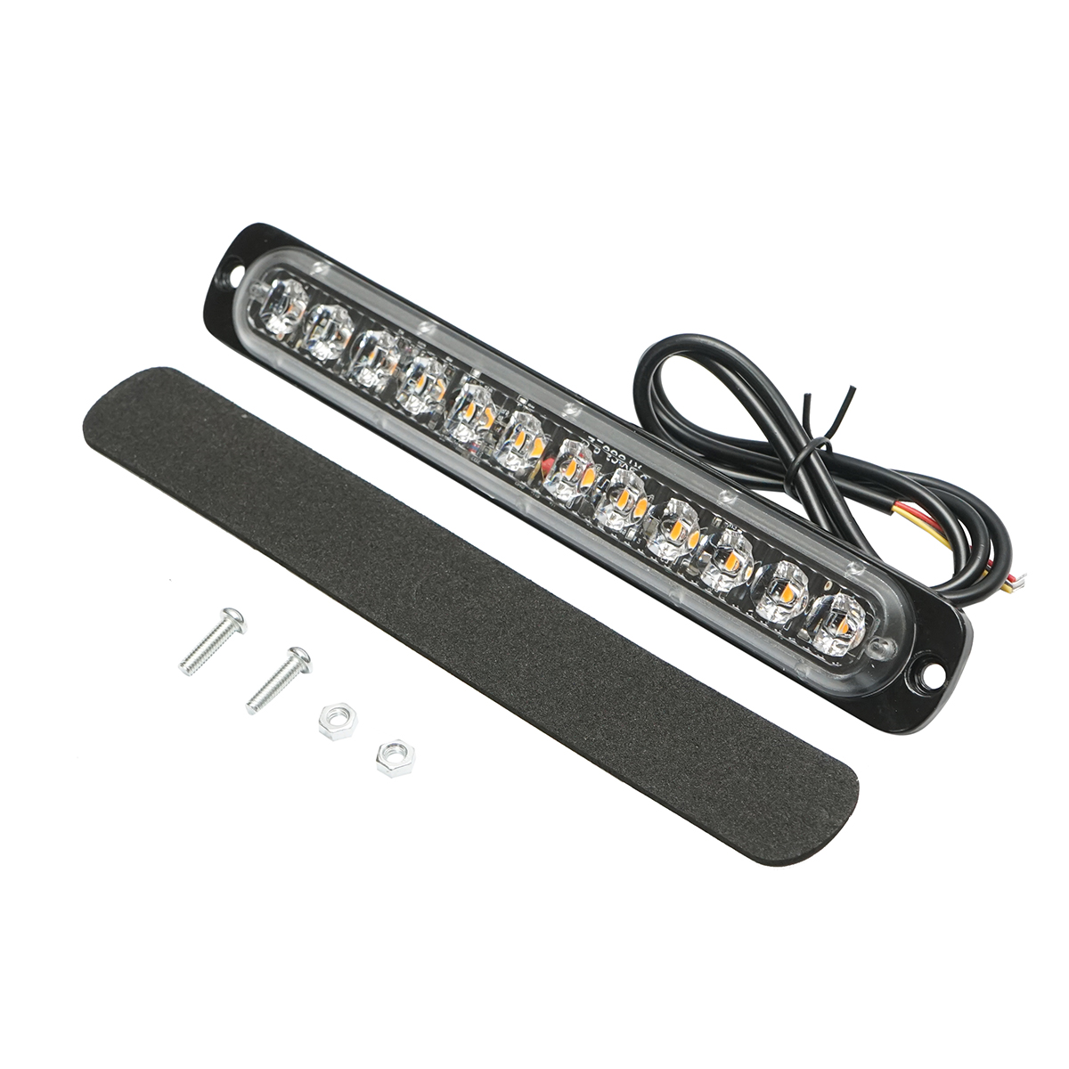 Lampa gabarit LED 12-24V, 24W, galben, 12 LED-uri 190x30x12mm – imagine 2