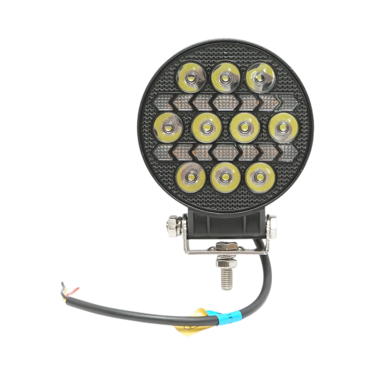 Proiector rotund LED cu DRL 9-80V, 36W alb-galben, carcasa aluminiu 108x108x40mm IP67 Breckner Germany