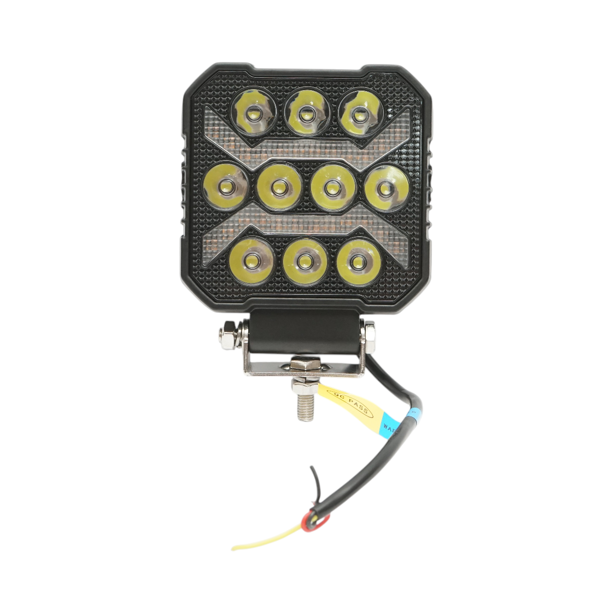 Proiector patrat LED cu DRL 9-80V, 17W alb-galben, carcasa aluminiu 107x107x33mm IP67 Breckner Germany