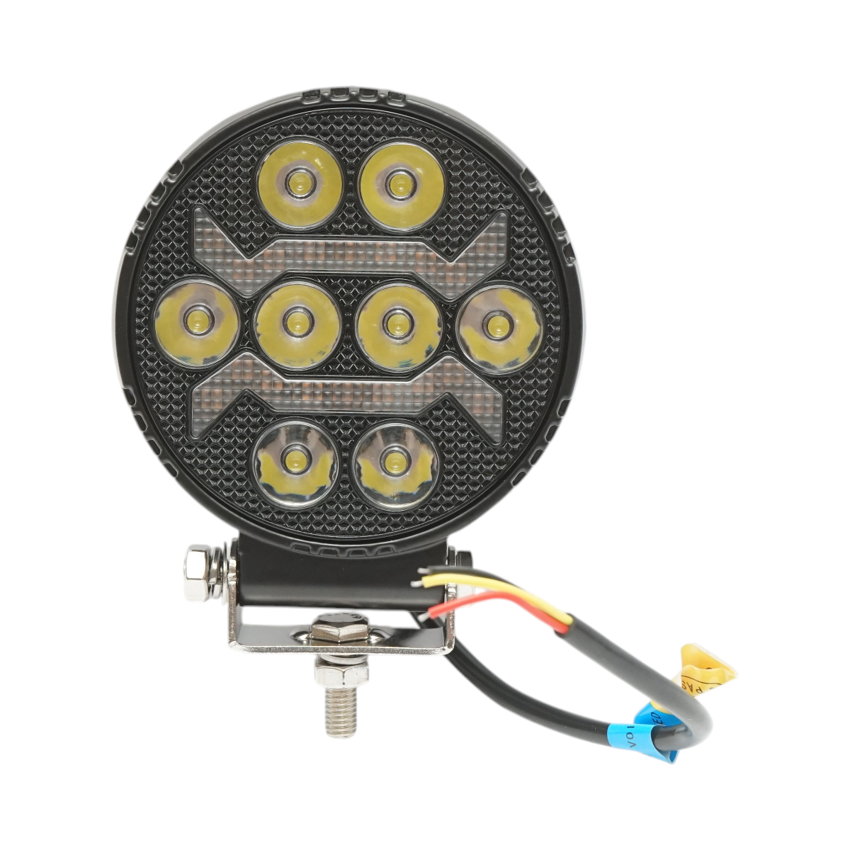 Proiector rotund LED cu DRL 9-80V, 17W alb-galben, carcasa aluminiu 108x108x38mm IP67 Breckner Germany
