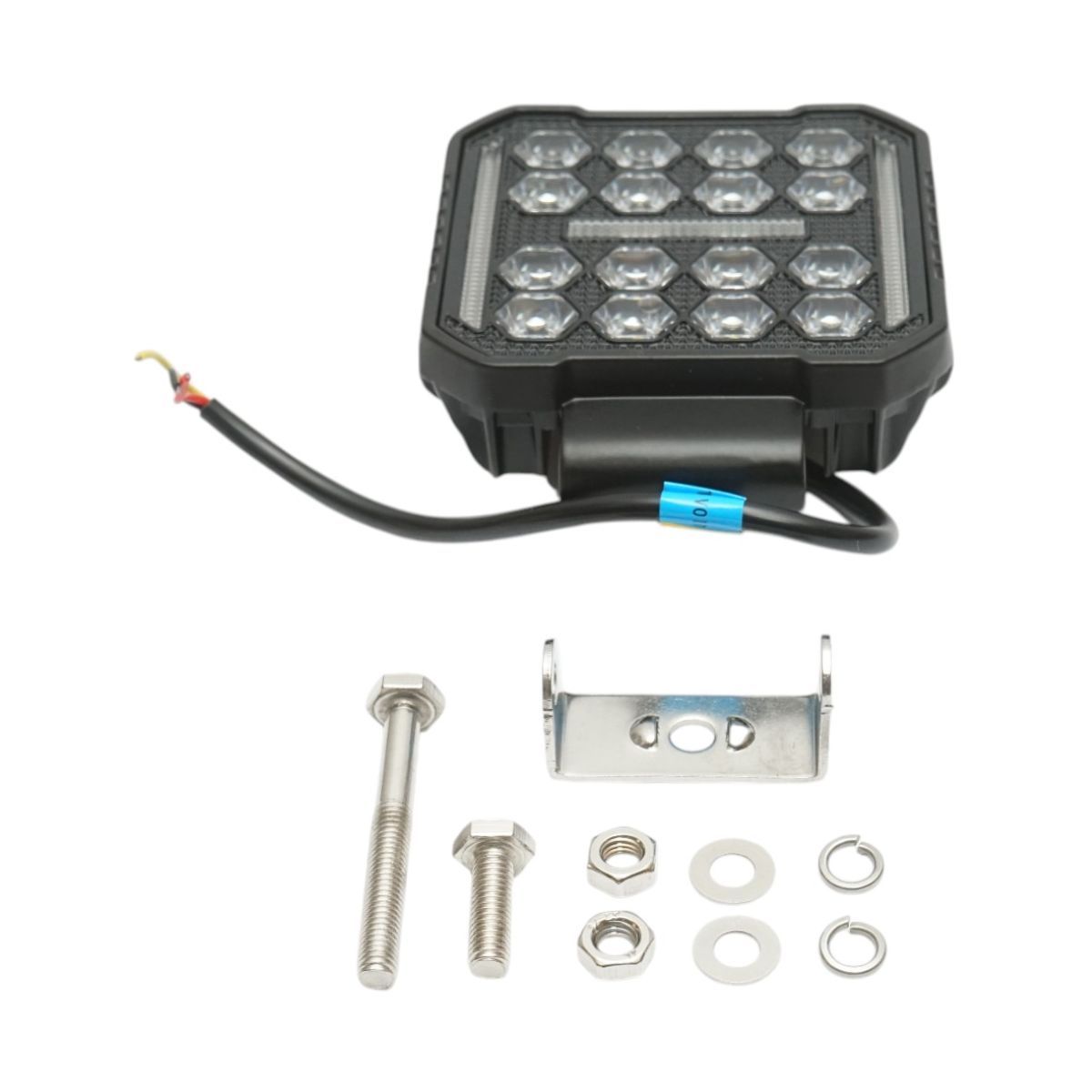 Proiector patrat LED cu DRL 9-80V, 48W alb-galben, carcasa aluminiu 103x103x33mm IP67 Breckner Germany – imagine 2