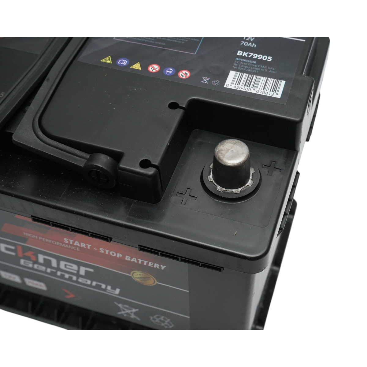 Baterie auto AGM start-stop 12V, 70Ah, 760A la pornire 275x175x195mm Breckner Germany – imagine 6
