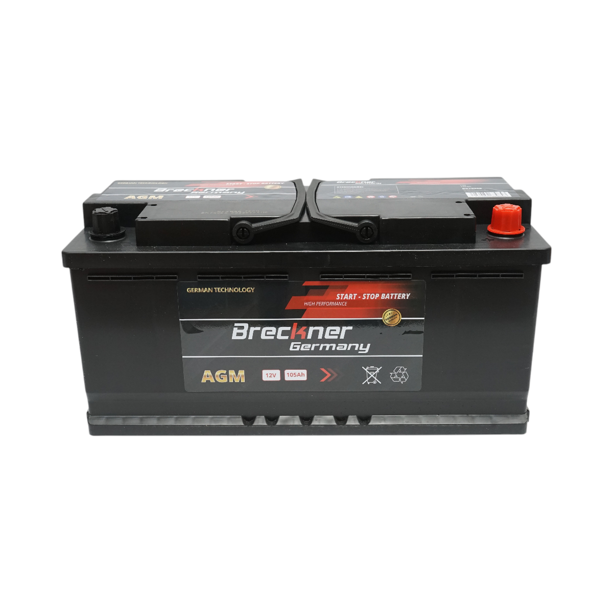 Baterie auto AGM start-stop 12V, 105Ah, 1100A la pornire 392x175x195mm Breckner Germany