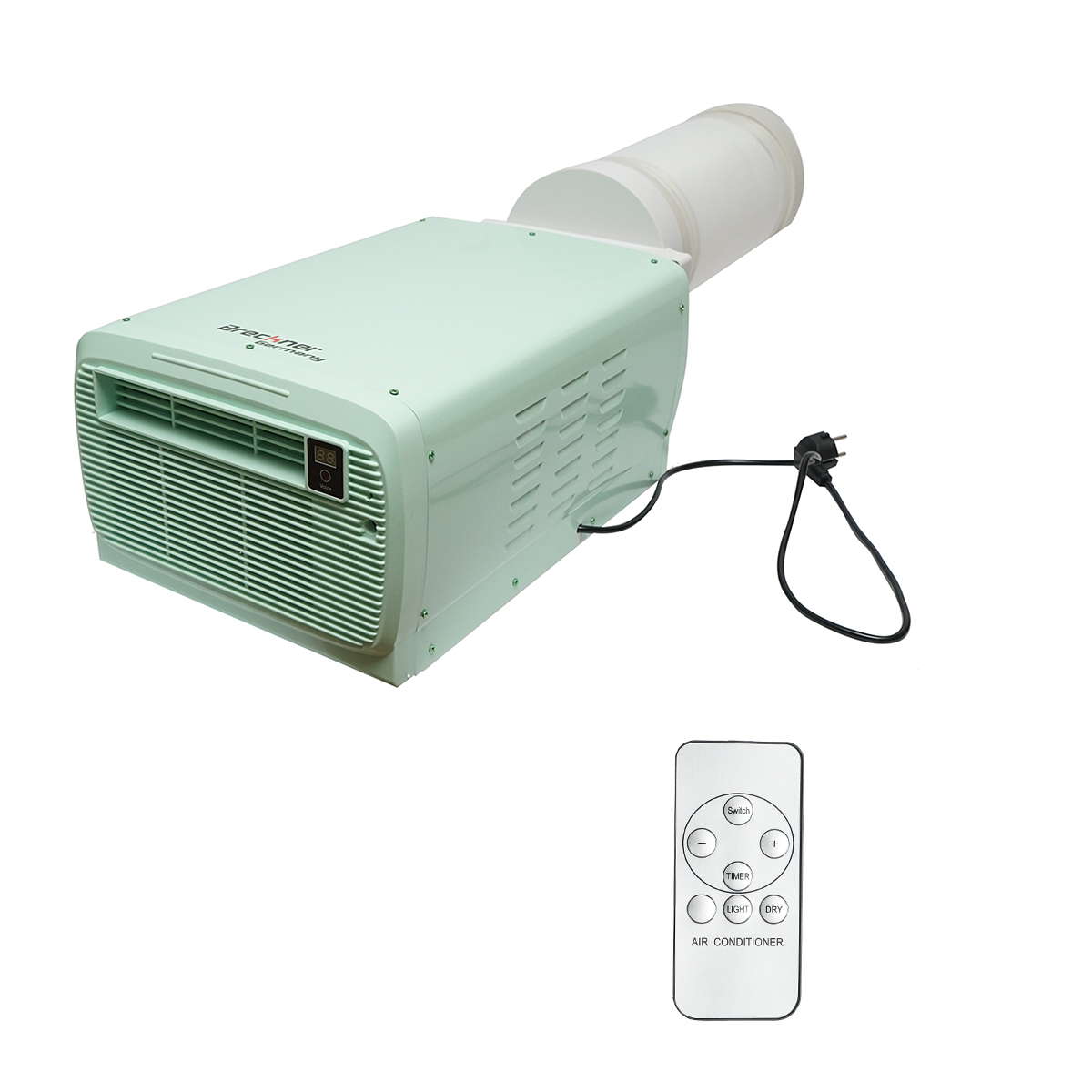 Aparat de aer conditionat portabil 2224 BTU, 280W, 220V cu functie dezumidificare, ventilatie, telecomanda, comenzi vocale, kit instalare inclus Breckner Germany