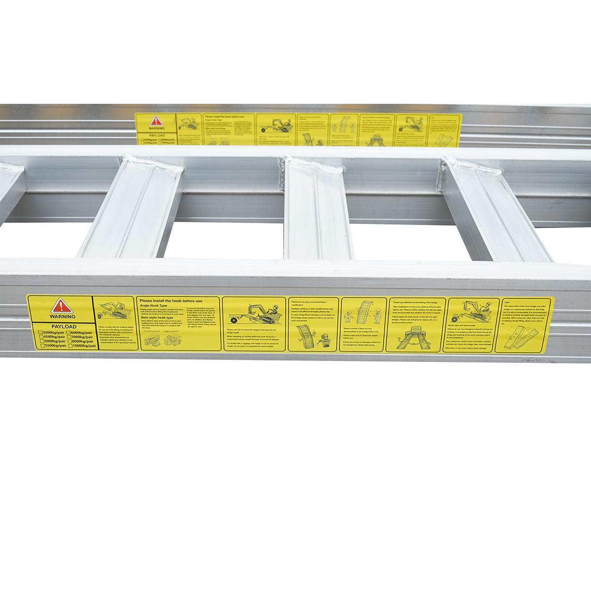 Set rampe aluminiu 3.5T pentru incarcare/descarcare 260x40x10.5cm – imagine 9