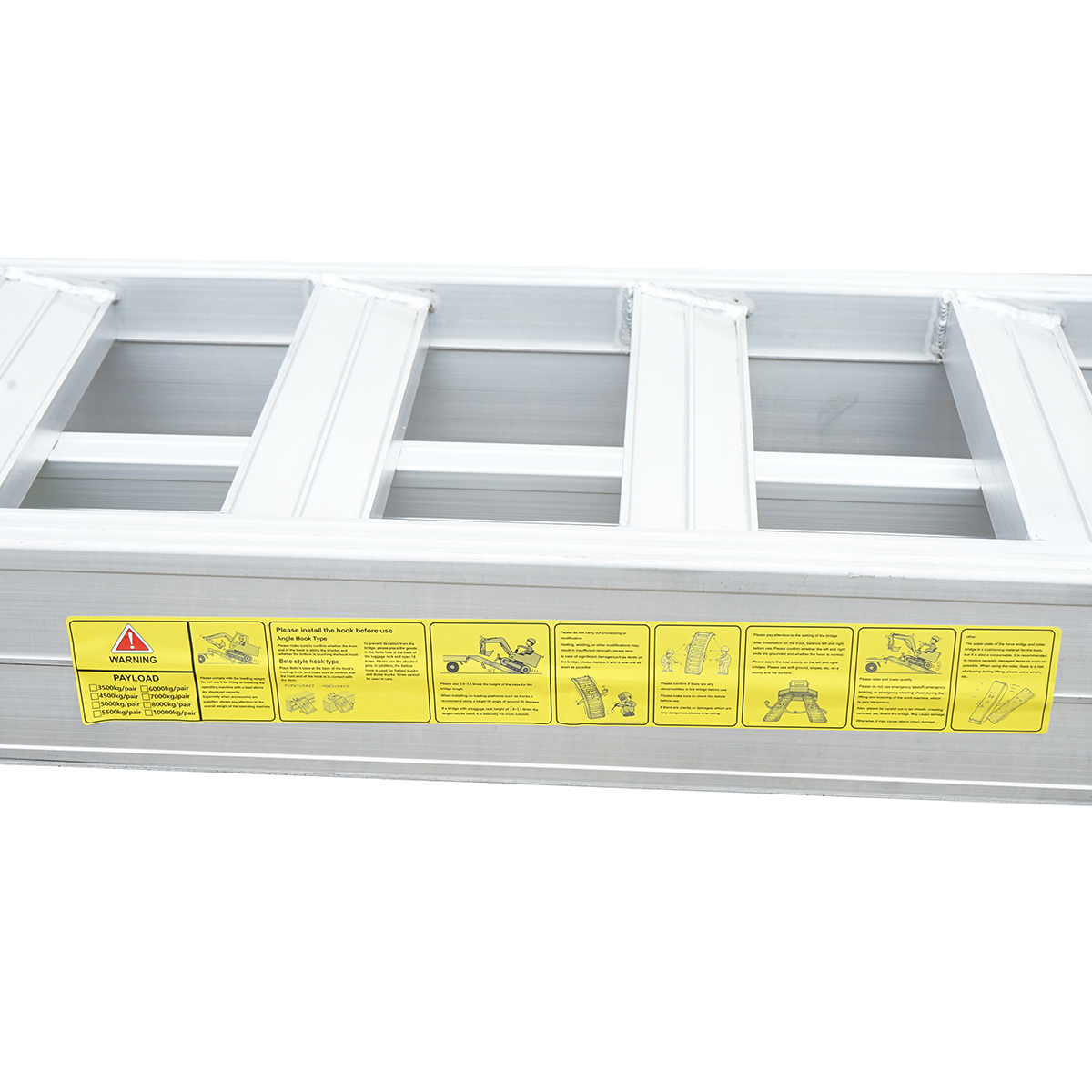 Set rampe aluminiu 6T pentru incarcare/descarcare 380x45x15cm – imagine 8