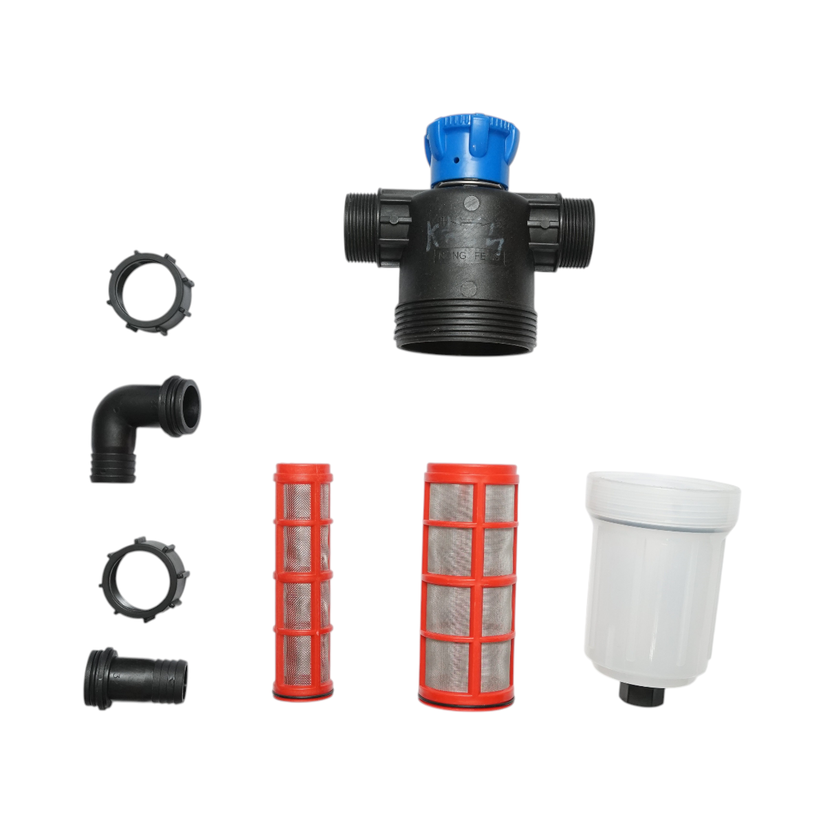 Filtru erbicidator transparent cu 2 site si valva autocuratare, racord 32mm – imagine 2