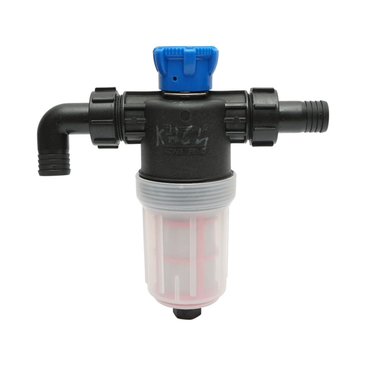 Filtru erbicidator transparent cu 2 site si valva autocuratare, racord 32mm – imagine 3