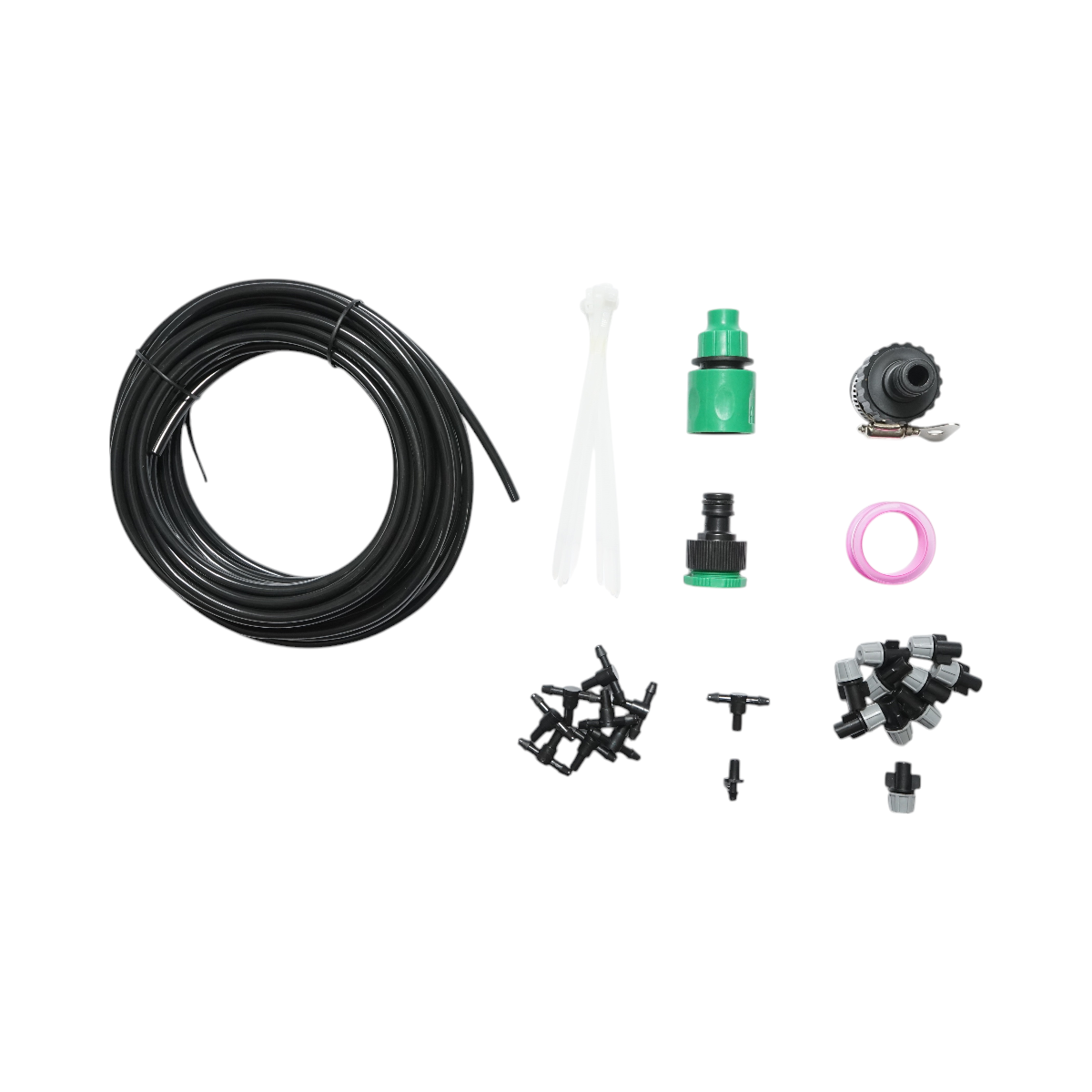 Kit complet irigare prin pulverizare cu furtun 10m, duze, conectori 35 piese