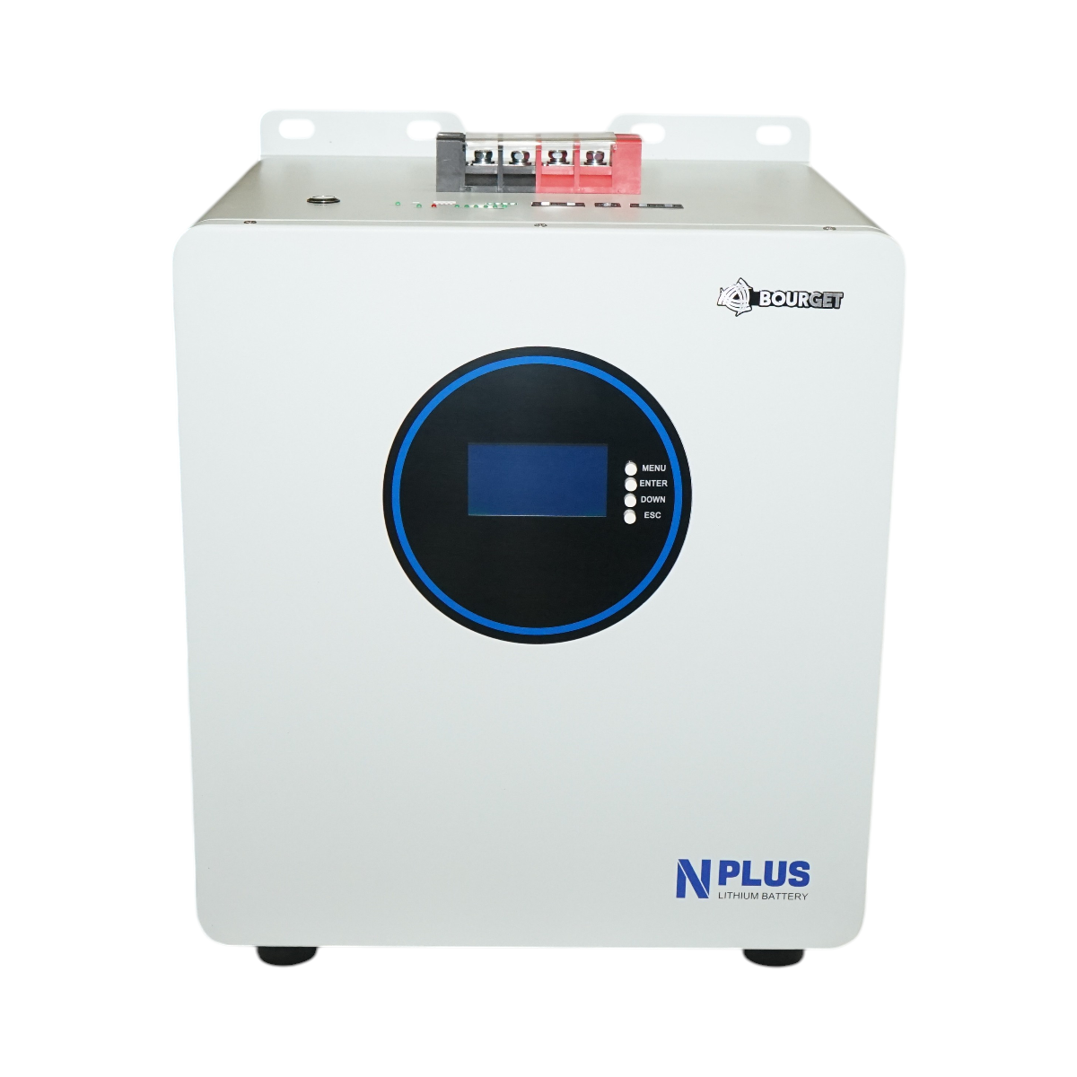 Baterie LiFePO4 5.12kWh, 51.2V, 100Ah cu BMS, deep cycle, display LCD, conexiune in paralel 507x442x177mm Bourget