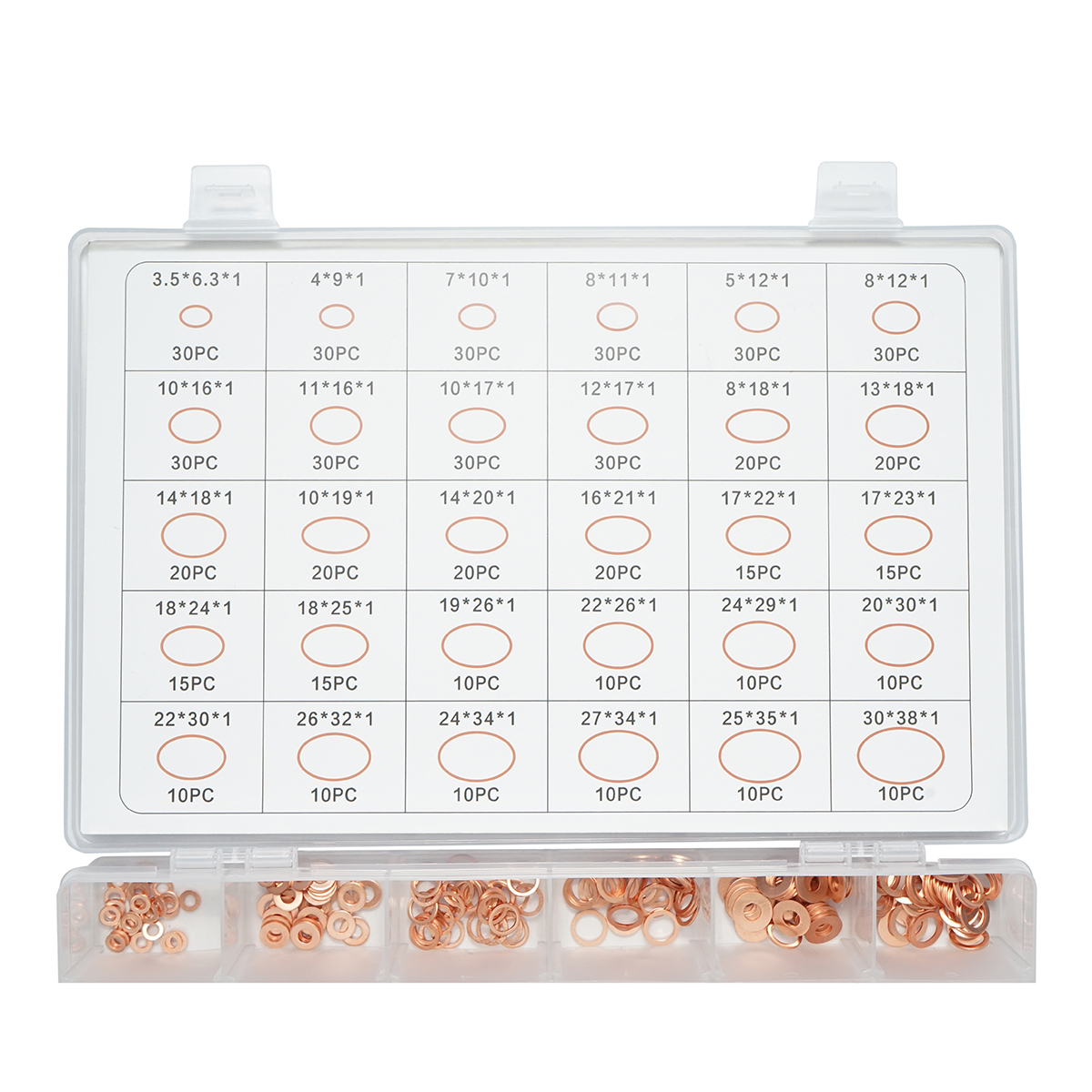 Trusa saibe cupru Ø 3.5-30mm 580 piese – imagine 4