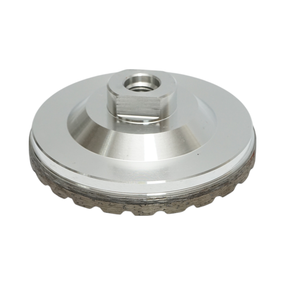 Disc diamantat turbo segmentat tip cupa 100mm, filet M14, grosier din aluminiu pentru slefuire granit Breckner Germany – imagine 4