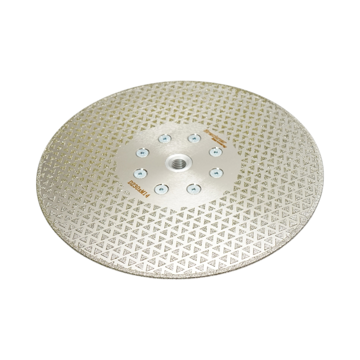 Disc diamantat electroplacat 230mm, filet M14 pentru taiere/slefuire marmura, fibra sticla, rasina, ceramica dura Breckner Germany – imagine 3