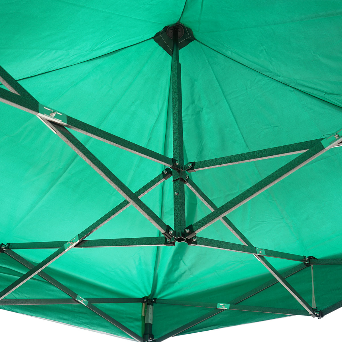Cort pavilion pliabil 2x2m verde impermeabil, inaltime reglabila, cadru metalic Breckner Germany – imagine 4