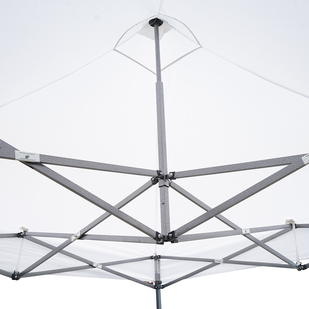 Cort pavilion pliabil 2.5x2.5m alb impermeabil, inaltime reglabila, cadru metalic Breckner Germany – imagine 4