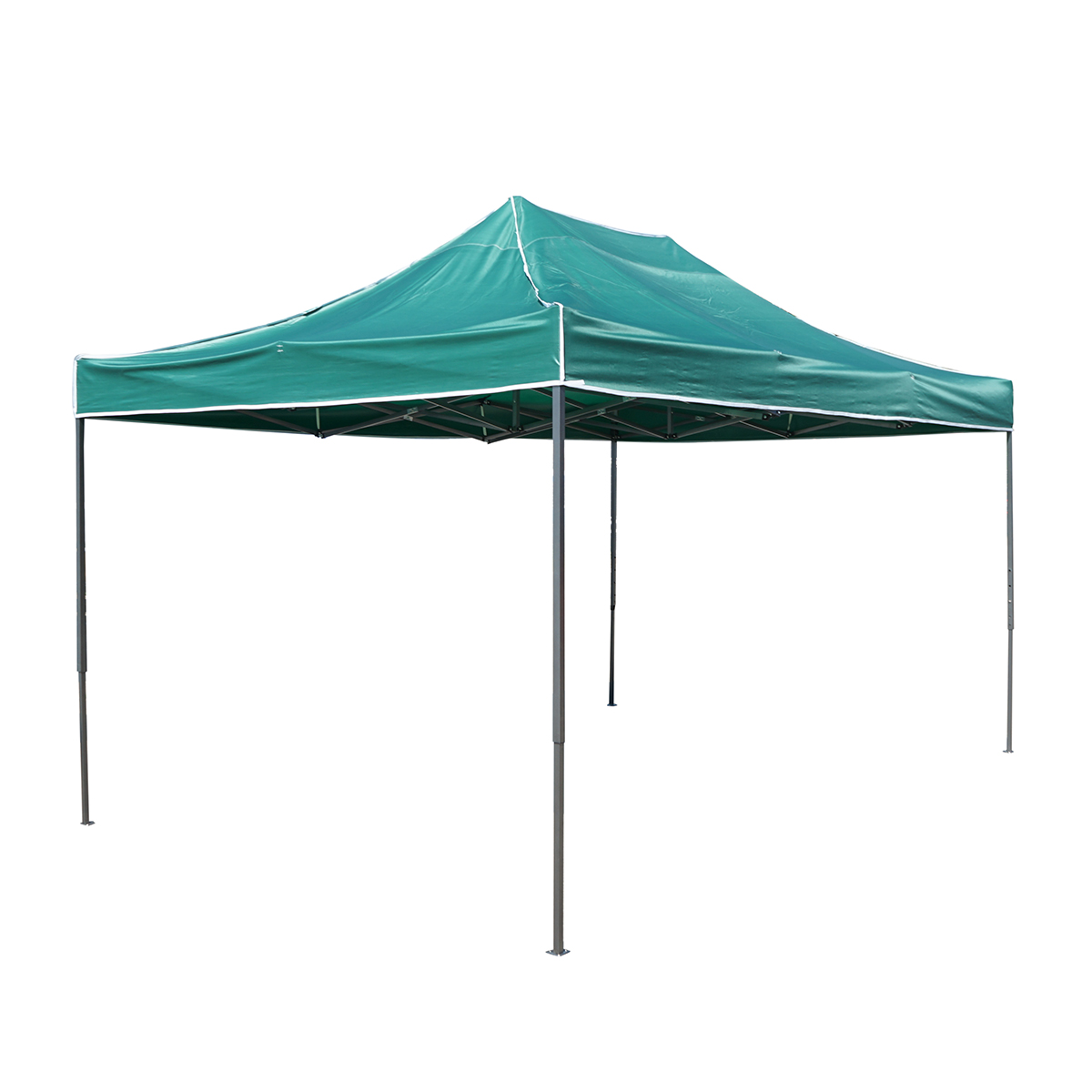 Cort pavilion pliabil 3x4.5m verde impermeabil, inaltime reglabila, cadru metalic Breckner Germany – imagine 2