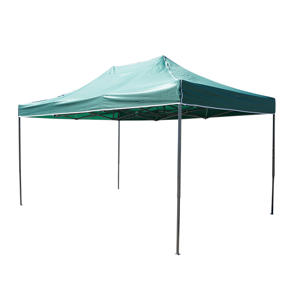 Cort pavilion pliabil 3x4.5m verde impermeabil, inaltime reglabila, cadru metalic Breckner Germany – imagine 4