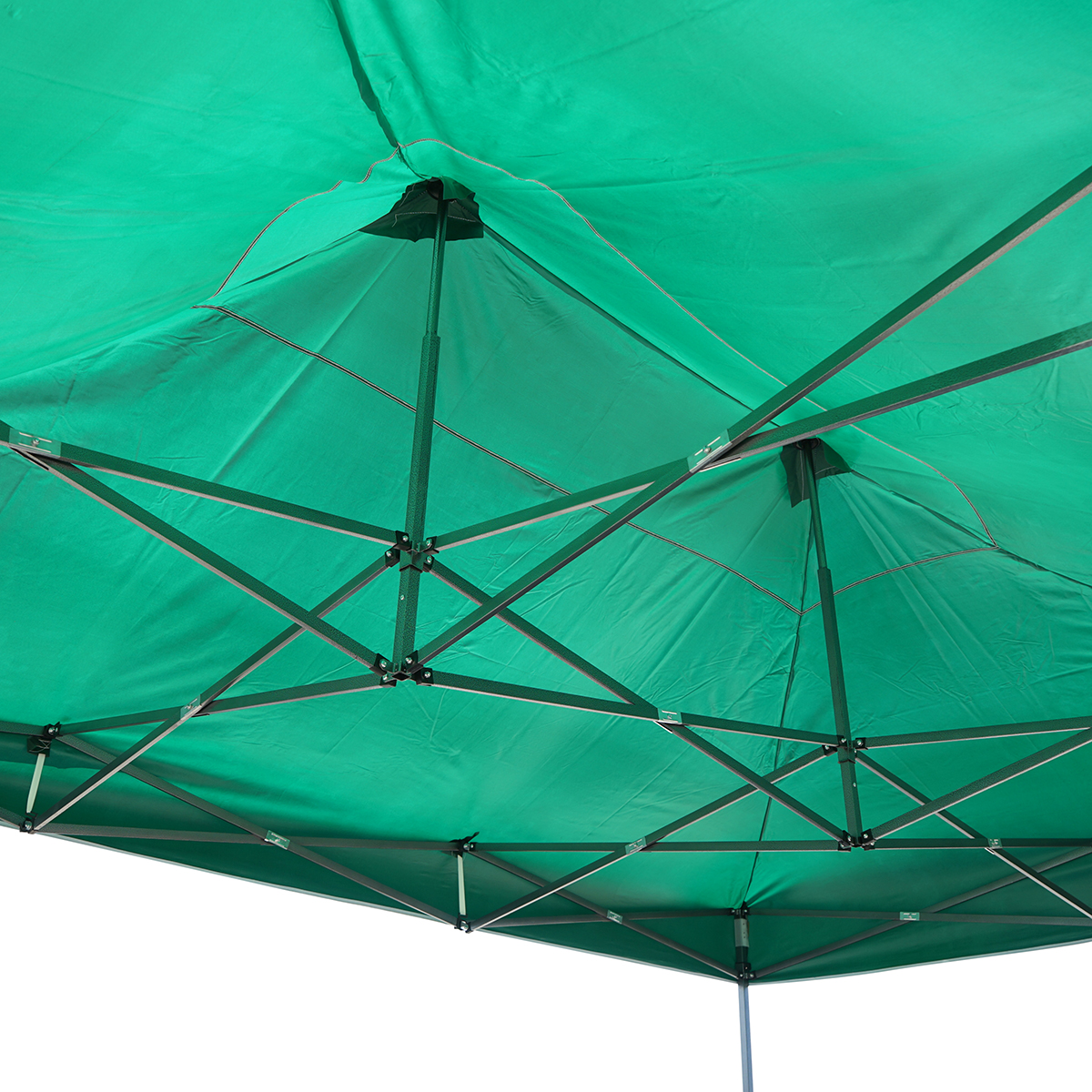 Cort pavilion pliabil 3x4.5m verde impermeabil, inaltime reglabila, cadru metalic Breckner Germany – imagine 5