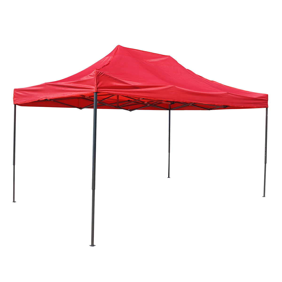 Cort pavilion pliabil 3x4.5m rosu impermeabil, inaltime reglabila, cadru metalic Breckner Germany – imagine 2