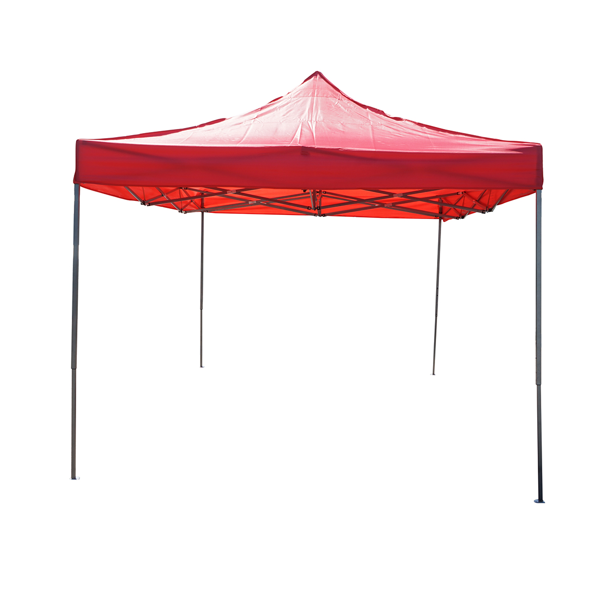 Cort pavilion pliabil 3x4.5m rosu impermeabil, inaltime reglabila, cadru metalic Breckner Germany – imagine 3