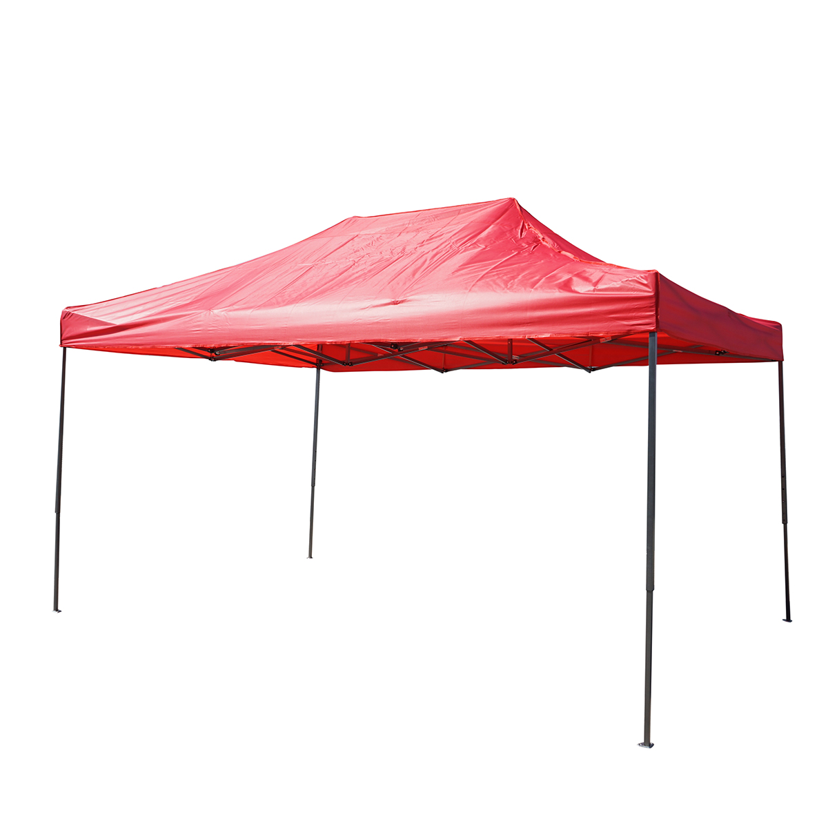 Cort pavilion pliabil 3x4.5m rosu impermeabil, inaltime reglabila, cadru metalic Breckner Germany – imagine 4