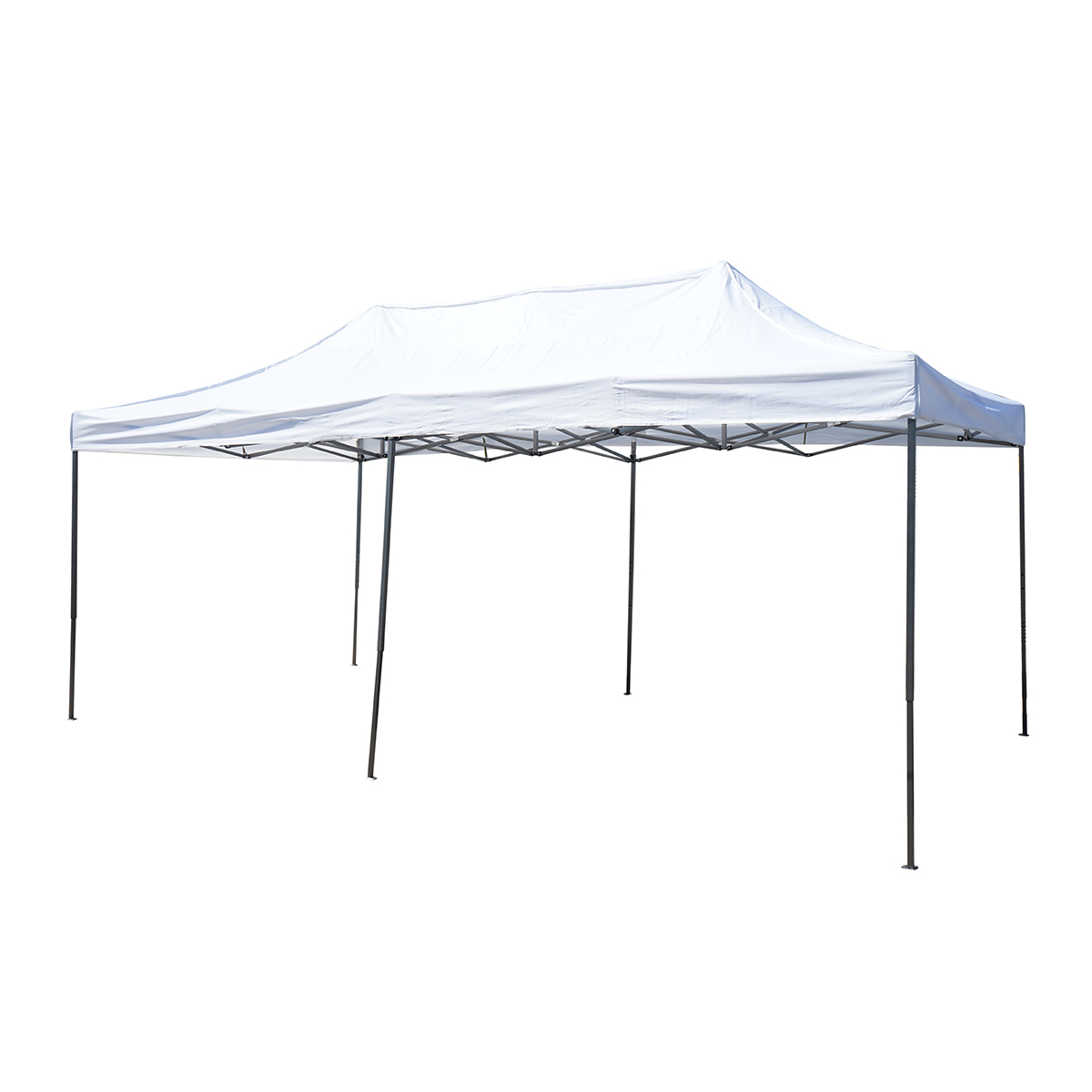 Cort pavilion pliabil 3x6m alb impermeabil, inaltime reglabila, cadru metalic Breckner Germany – imagine 2