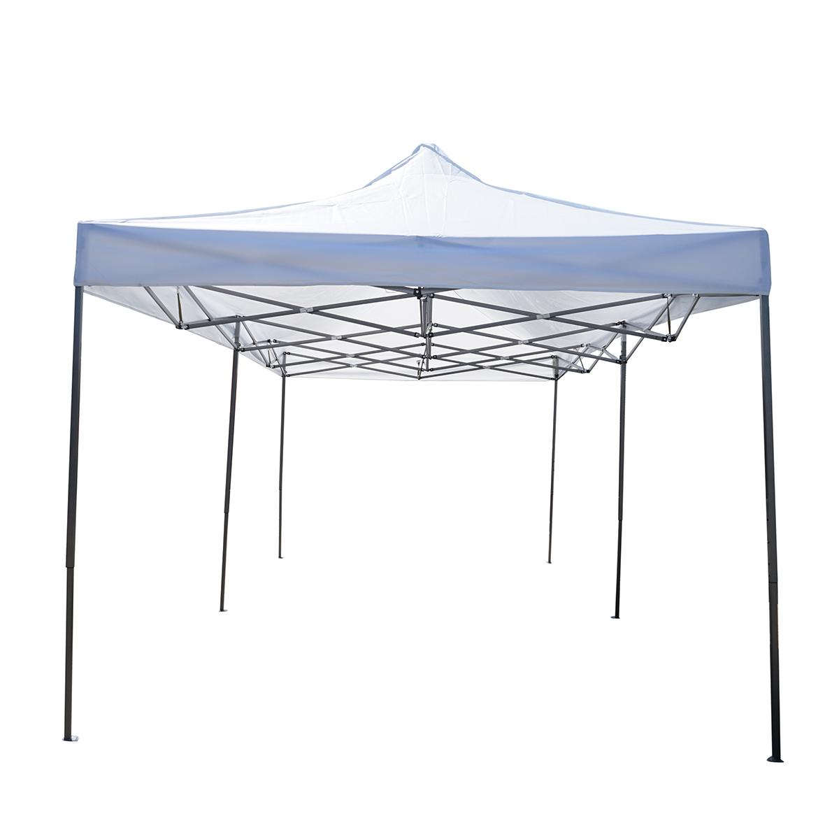 Cort pavilion pliabil 3x6m alb impermeabil, inaltime reglabila, cadru metalic Breckner Germany – imagine 3