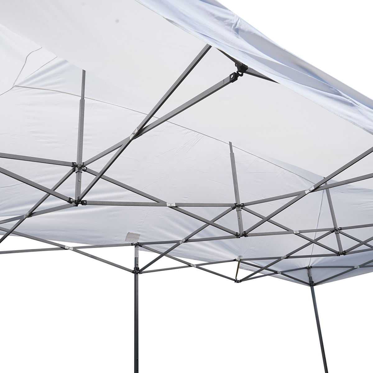 Cort pavilion pliabil 3x6m alb impermeabil, inaltime reglabila, cadru metalic Breckner Germany – imagine 5