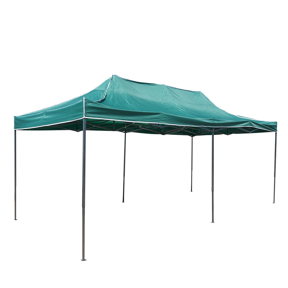 Cort pavilion pliabil 3x6m verde impermeabil, inaltime reglabila, cadru metalic Breckner Germany – imagine 2