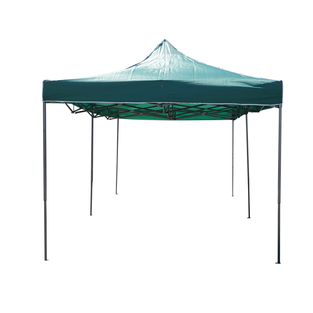 Cort pavilion pliabil 3x6m verde impermeabil, inaltime reglabila, cadru metalic Breckner Germany – imagine 3