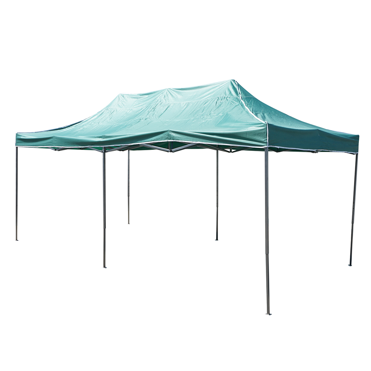 Cort pavilion pliabil 3x6m verde impermeabil, inaltime reglabila, cadru metalic Breckner Germany – imagine 4