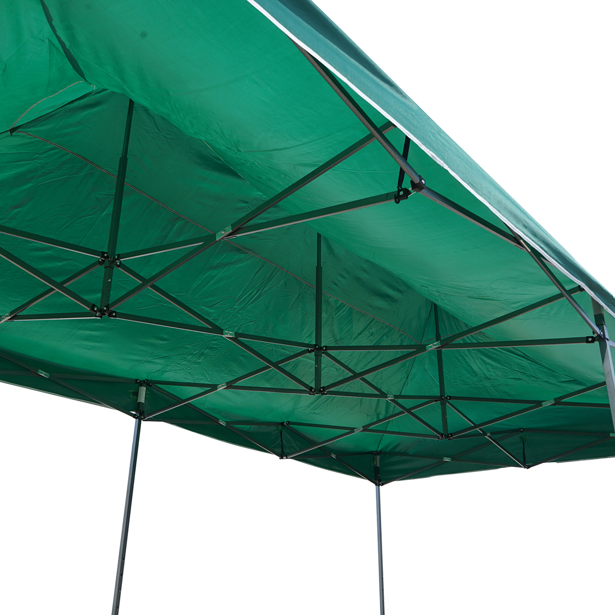 Cort pavilion pliabil 3x6m verde impermeabil, inaltime reglabila, cadru metalic Breckner Germany – imagine 5