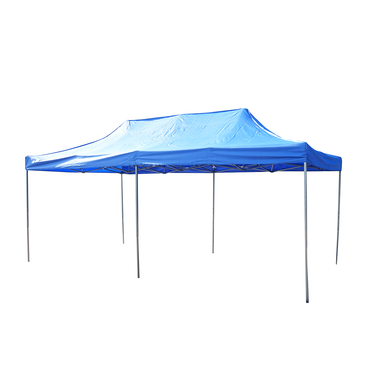 Cort pavilion pliabil 3x6m albastru impermeabil, inaltime reglabila, cadru metalic Breckner Germany – imagine 2