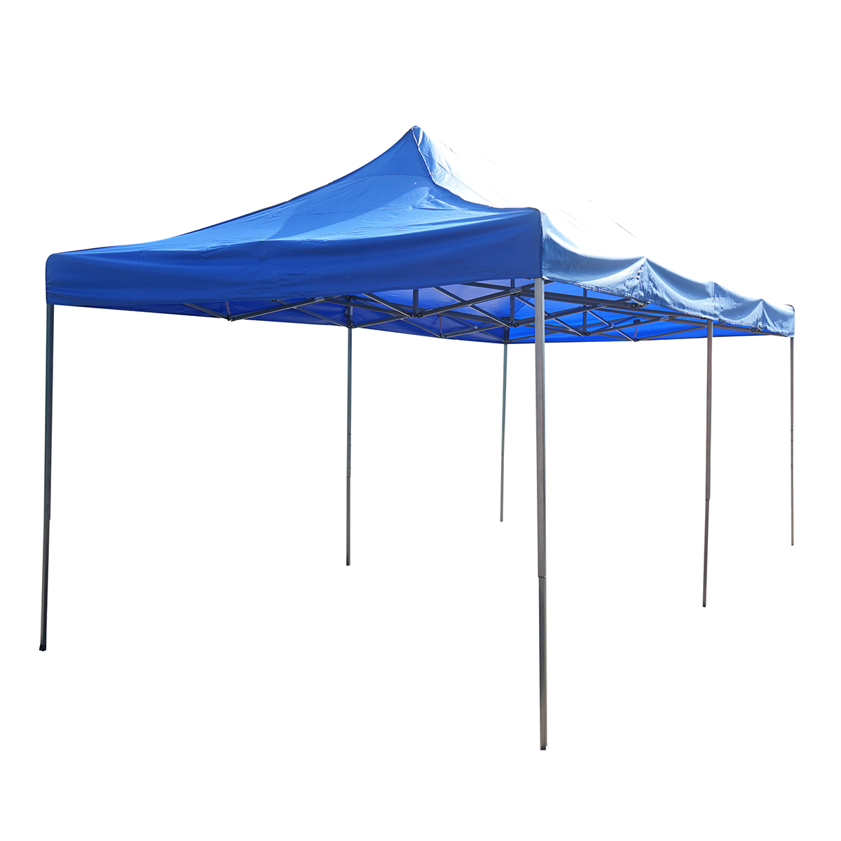 Cort pavilion pliabil 3x6m albastru impermeabil, inaltime reglabila, cadru metalic Breckner Germany – imagine 3