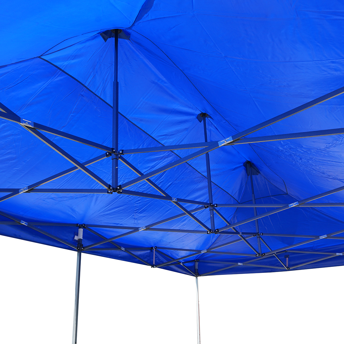 Cort pavilion pliabil 3x6m albastru impermeabil, inaltime reglabila, cadru metalic Breckner Germany – imagine 4