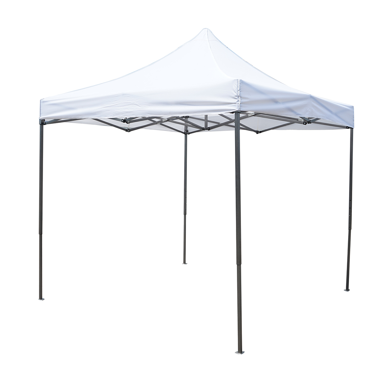 Cort pavilion pliabil 3x3m alb impermeabil, inaltime reglabila, cadru metalic Breckner Germany