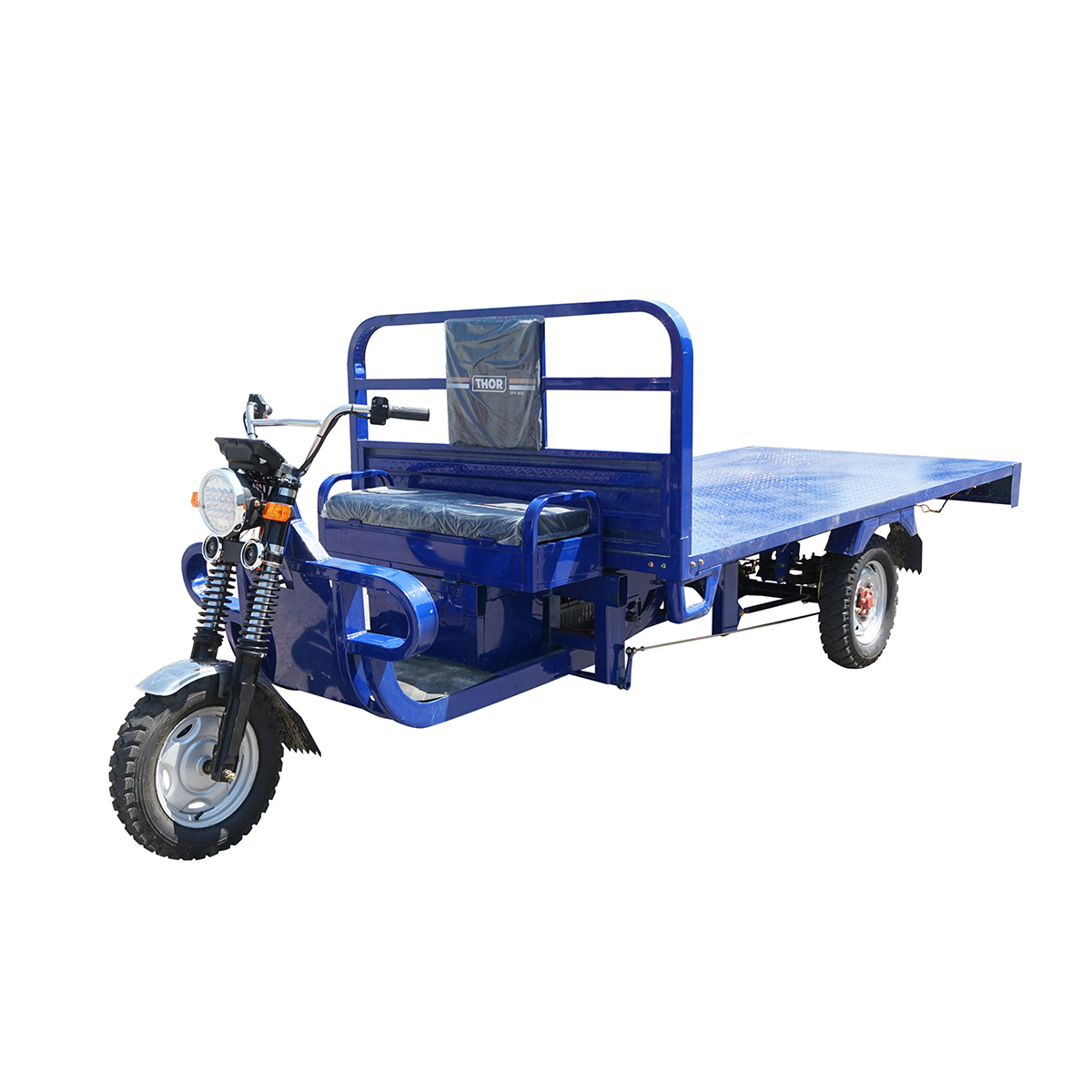 Triciclu electric 2200W, baterie 72V/75Ah cu platforma basculabila 2.8mx1.4m, sarcina maxima 1500kg HERCULES 1 THOR